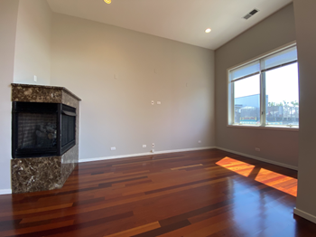 Built-in fireplace
